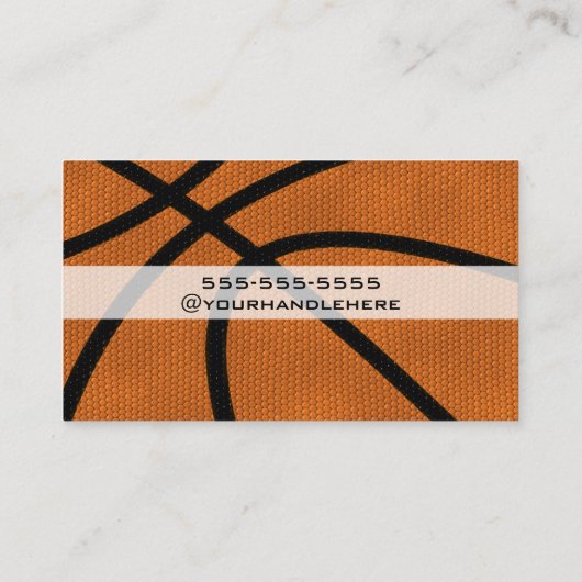 Basketball Coach Visitekaartje (Achterkant)