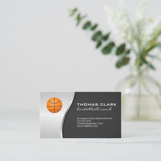 Basketball Coach Visitekaartje (Staand voorkant)