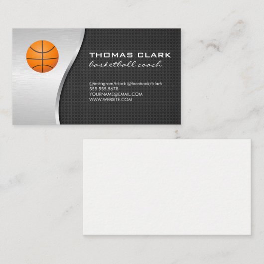 Basketball Coach Visitekaartje (Voorkant / Achterkant)
