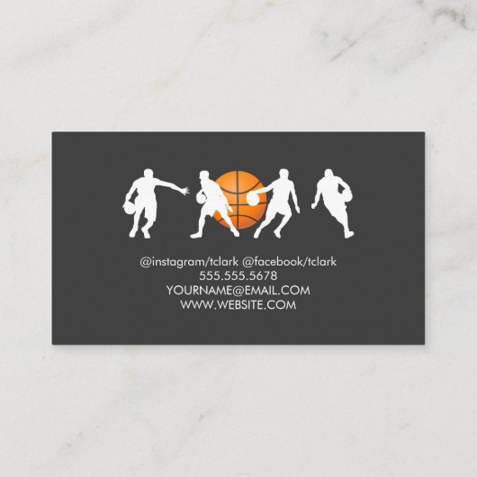 Basketball Coach Visitekaartje (Achterkant)