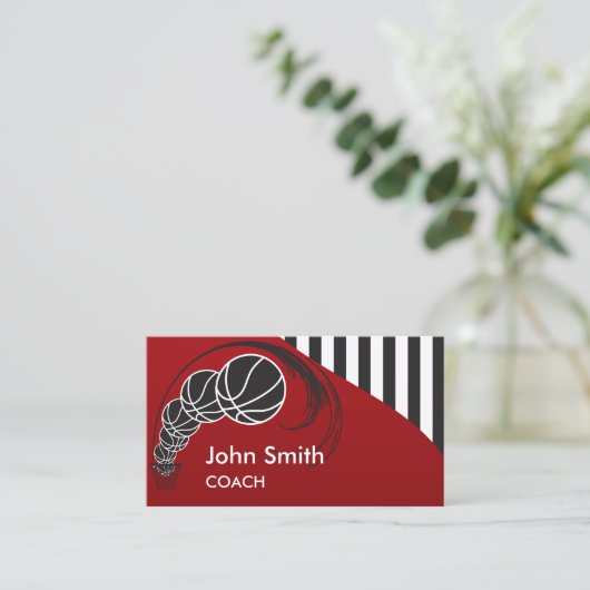 Basketball Coach Visitekaartje (Staand voorkant)