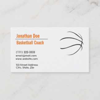 Basketball Coach Visitekaartje