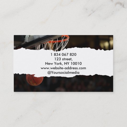 Basketball Coach Visitekaartje (Achterkant)