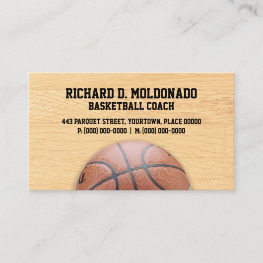 Basketball Coach Visitekaartje (Voorkant)