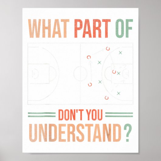 Basketball Coach What Part Of Dont You Understand  Poster (Voorkant)