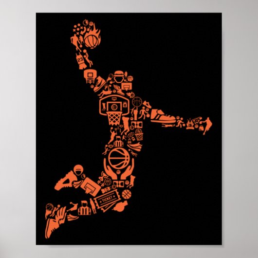 Basketball Collage Poster (Voorkant)