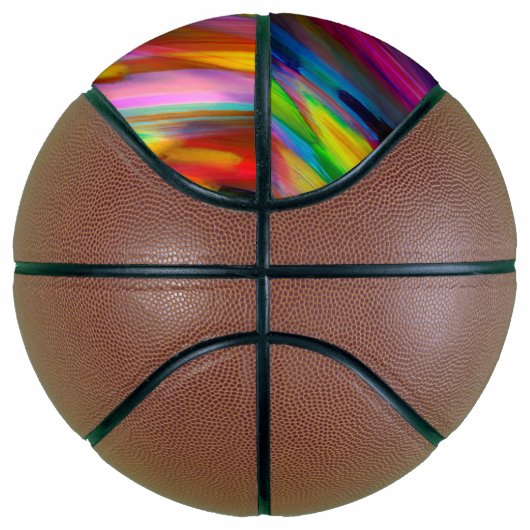 Basketball Colorful digital art splashing Basketbal (Rechts)