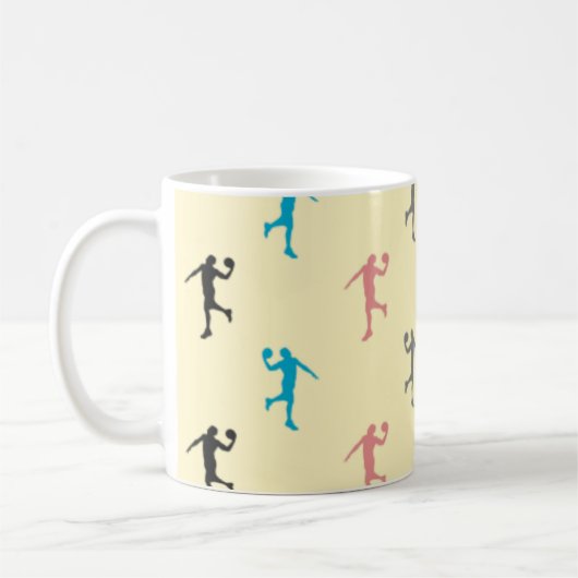 Basketball - Colorful Player Pattern Koffiemok (Links)