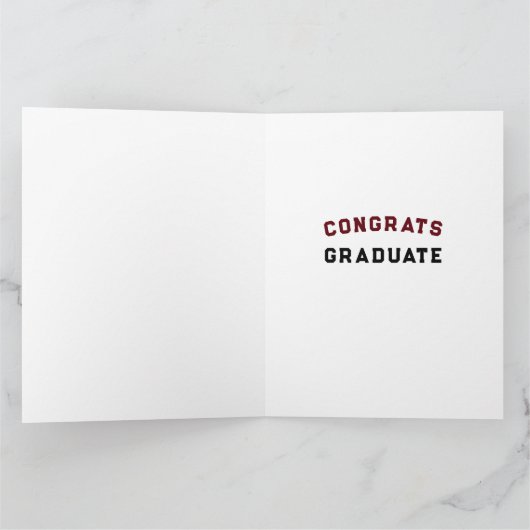 Basketball Congrats Good Luck Afstuderen Kaart (Binnen)