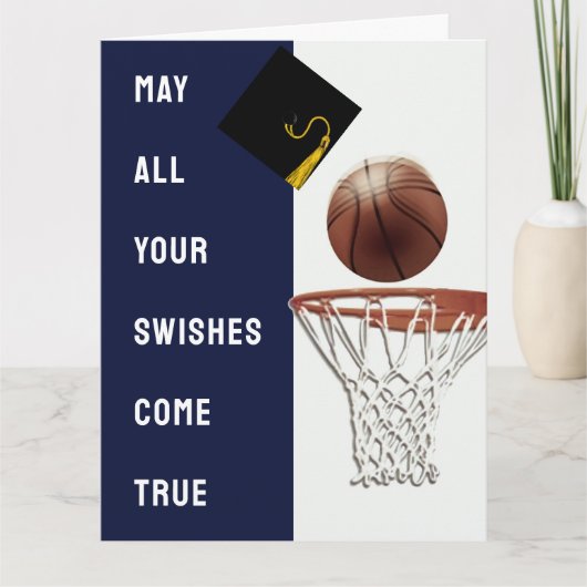 Basketball Congrats Good Luck Afstuderen Kaart (Voorkant)