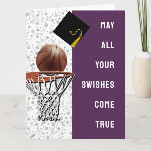 Basketball Congrats Good Luck Afstuderen Kaart (Voorkant)