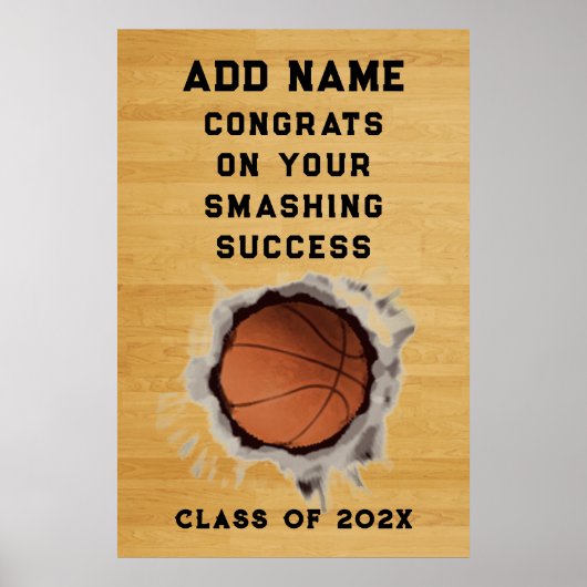 Basketball Congrats Poster (Voorkant)