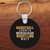Basketball Cours zien er beter uit met warme ratte Sleutelhanger (Voorkant)