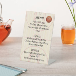Basketball Court Ball Design Pedestal Table Sign Reclamebord Met Voetstuk
