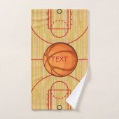 Basketball Court Ball Design Towel Set Bad Handdoek (Handdoek)