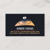 Basketball Court, Basketball Player, Coach, Foto Visitekaartje (Voorkant)