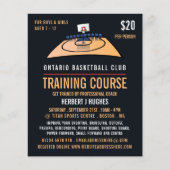 Basketball Court, Basketball Training Course Flyer (Voorkant)