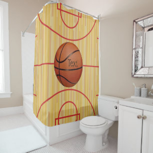 Basketball Court Design Shower Curtain Douchegordijn