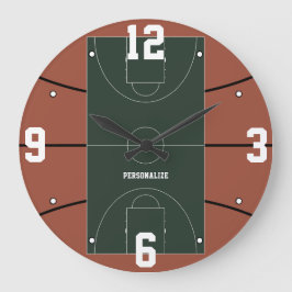 Basketball Court Design Sports Fan Home Decor Gift Grote Klok