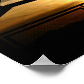 Basketball Court en Sunset Poster (Hoek)