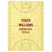 Basketball Court op maat Klembord (Achterkant)