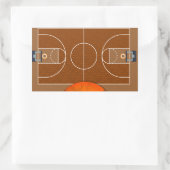 Basketball Court Rechthoekige Sticker (Tas)