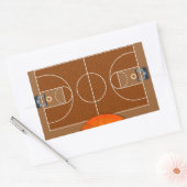 Basketball Court Rechthoekige Sticker (Envelop)