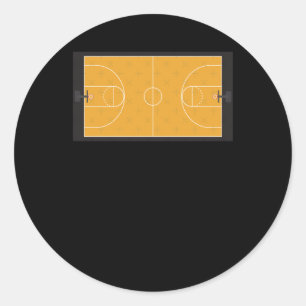 Basketball Court Ronde Sticker