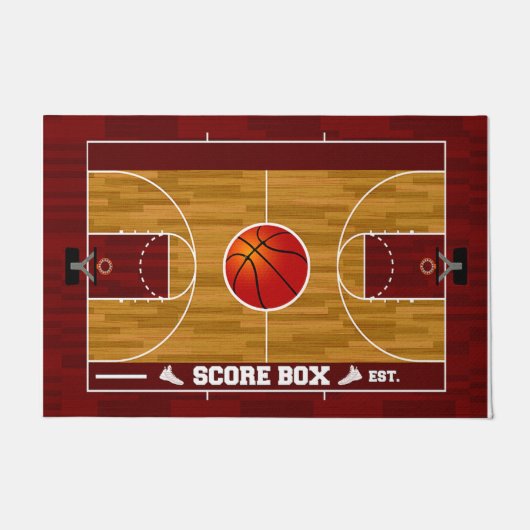Basketball Court Rubber Doormat Deurmat (Voorkant)