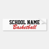 Basketball - Creëer je eigen schoolgeest Bumpersticker (Voorkant)