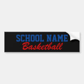Basketball - Creëer je eigen schoolgeest Bumpersticker (Voorkant)