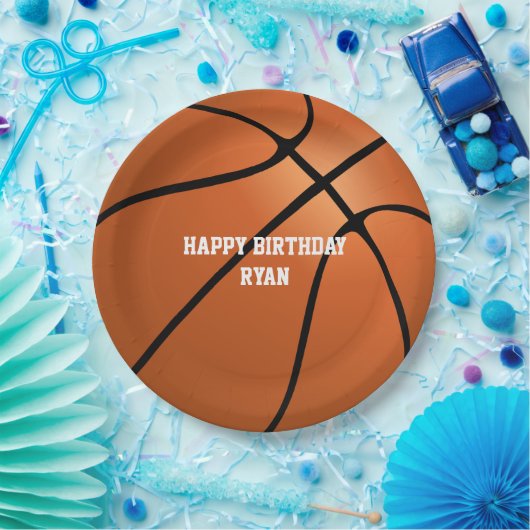 Basketball Custom Birthday Paper Bord (Feest)