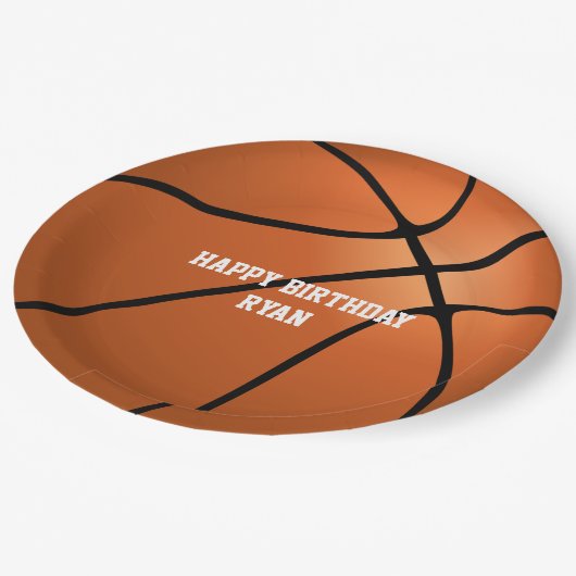 Basketball Custom Birthday Paper Bord (Gekanteld)