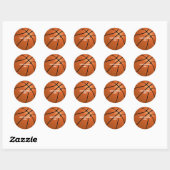 Basketball Custom Birthday Ronde Sticker (Vel)
