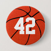 Basketball Custom High Definition Button Pin (Voorkant)