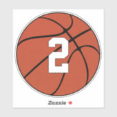 Basketball Custom Jersey Number of Letters Sports Sticker (Vel)
