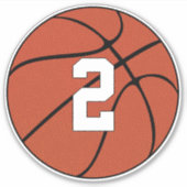 Basketball Custom Jersey Number of Letters Sports Sticker (Voorkant)