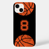 Basketball Custom Jersey Nummer zwart Case-Mate iPhone Case (Achterkant)
