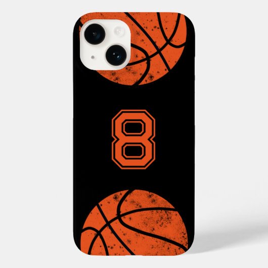 Basketball Custom Jersey Nummer zwart Case-Mate iPhone Case (Achterkant)