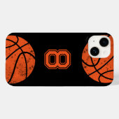 Basketball Custom Jersey Nummer zwart Case-Mate iPhone Case (Achterkant (horizontaal))