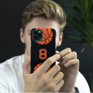 Basketball Custom Jersey Nummer zwart Case-Mate iPhone 14 Hoesje