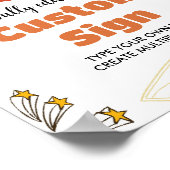 Basketball Custom Table Sign Birthday Baby shower Poster (Hoek)