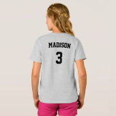 Basketball Custom Team en Player Name and Number T-shirt (Achterkant volledig)