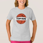 Basketball Custom Team en Player Name and Number T-shirt (Voorkant)