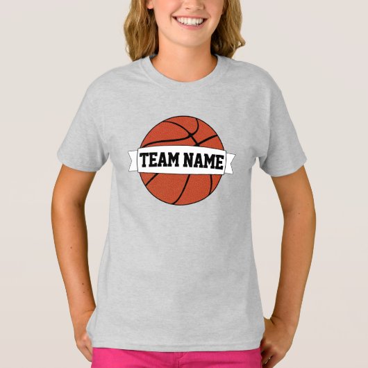 Basketball Custom Team en Player Name and Number T-shirt (Voorkant)