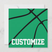 Basketball Custom Team Name Green Basketball Sport (Voorkant)