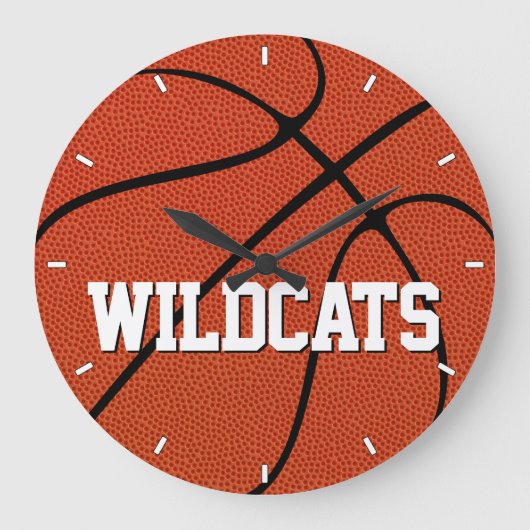 Basketball Custom Team Name of Text Sports Grote Klok (Voorkant)