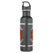 Basketball Custom Team Name & Player Number Black Waterfles (Achterkant)