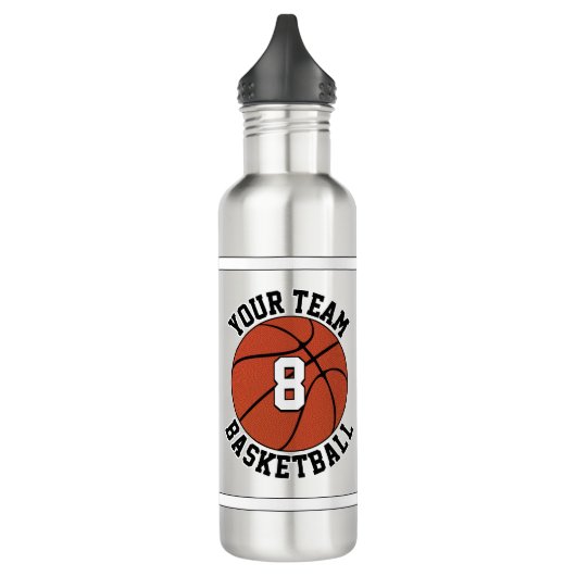 Basketball Custom Team Name & Player Number Sports Waterfles (Links)