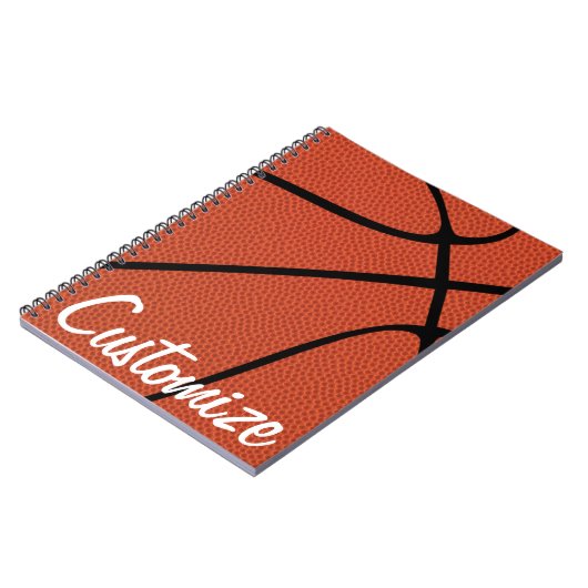 Basketball Custom Team of Player Name / Text Notitieboek (Linkerzijde)